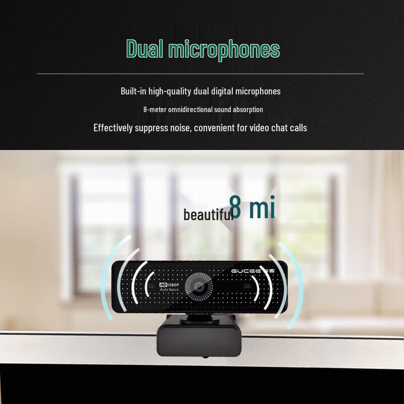 Guke HD86 4K USB Auto-Focus Wide-Angle Webcam
