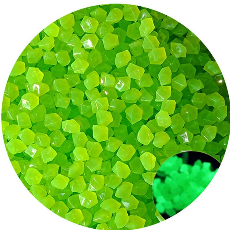 50Pcs Outdoor Luminous Stones Glow In Dark Garden Pebbles Fish Tank Decoration