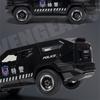1:24 Vengeance Alloy Explosion Proof Vehicle Model Metal Police Armored Off-road Vehicle Car Model Sound and Light Kids Toy Gift