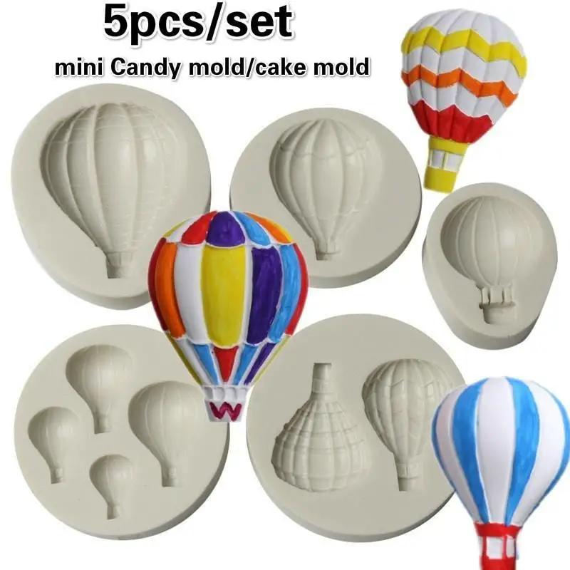 5pcs/set Baking Tools Balloon Modeling DIY Handmade Soap Silicone Mould Chocolate Fondant Cake Mould