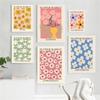 Abstract Flower Market Vintage Minimalist Wall Art  Nordic PostersCanvas Painting And Prints Wall Pictures For Living Room Decor