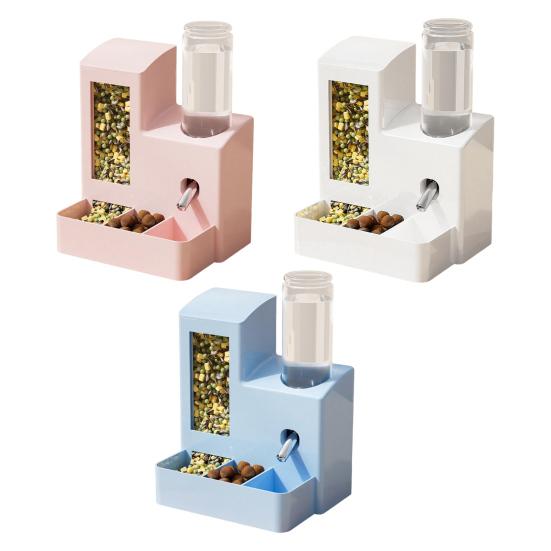 Автоматическая кормушка для хомяка 3 в 1 Диспенсер для еды и воды 3-секционная кормушка с бутылкой 125 мл для дома, для кролика, хорька, мелкого животного