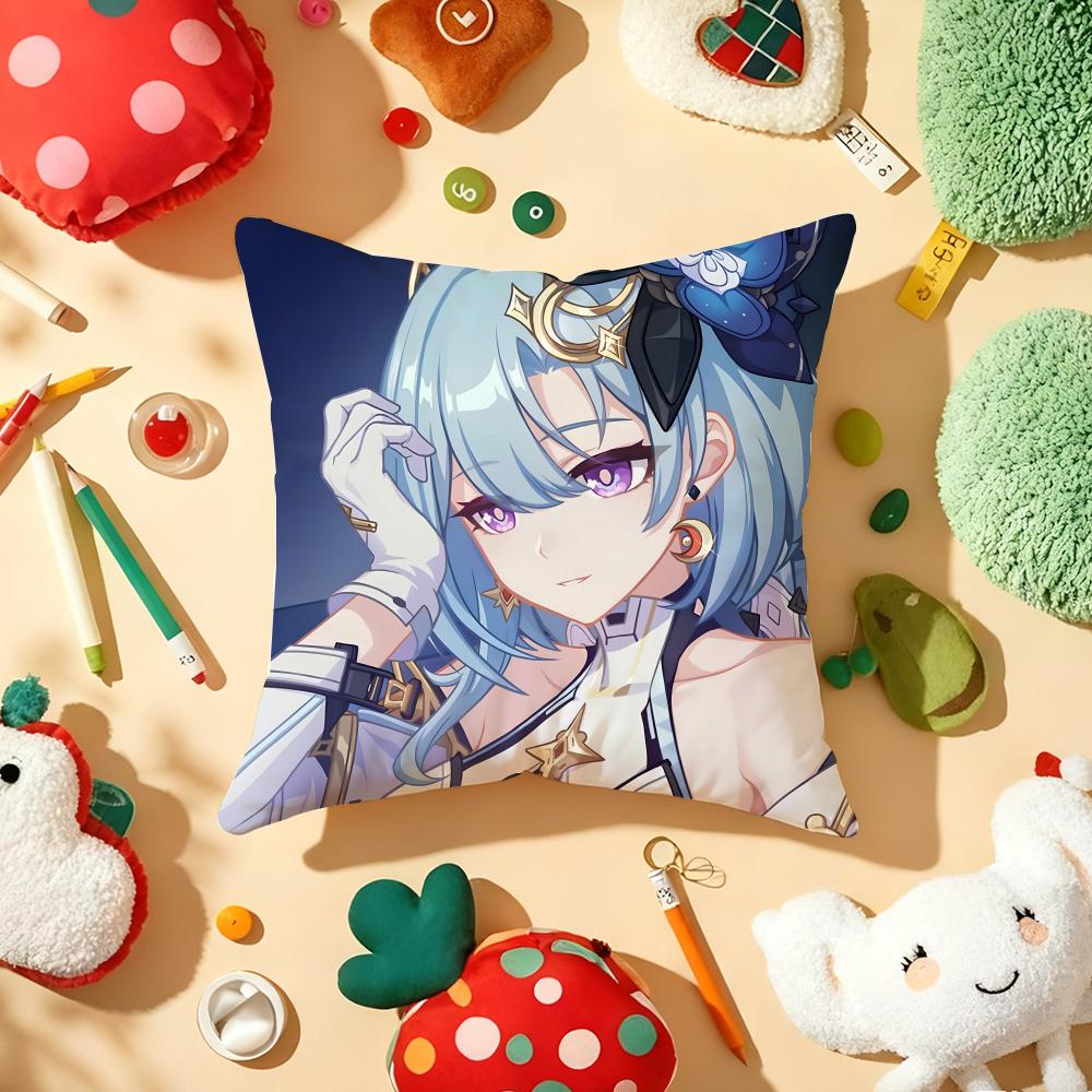 Аниме Игра HHonkai Impact Наволочка Плюшевая Ткань Мягкая Двусторонняя Печать Диван Теплая Зимняя Домашний Подарок Наволочка
