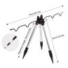 Aluminum Alloy Fishing Rod Holder Portable and Foldable Tripod Ground Support Brackets Fits for Different Sizes of Rods