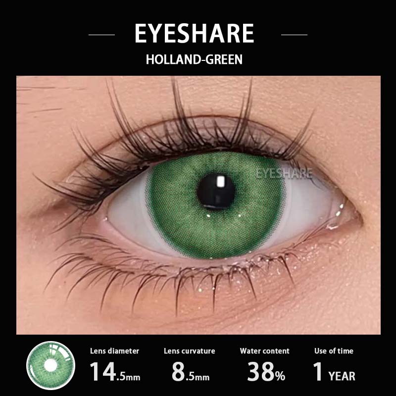 Цветные контактные линзы EYESHAER, светло-голубые линзы для очков, темно-коричневые линзы естественного цвета, ярко-голубые модные линзы, 1 пара