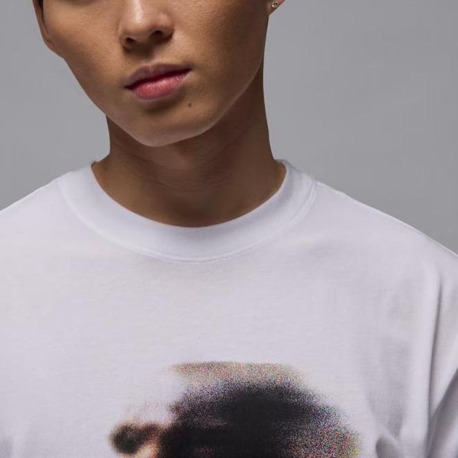 Jordan Спорт SS25 Dri-FIT Удобная Мягкая Приятная к коже Универсальная Футболка с коротким рукавом Мужские Топы HQ8966-100