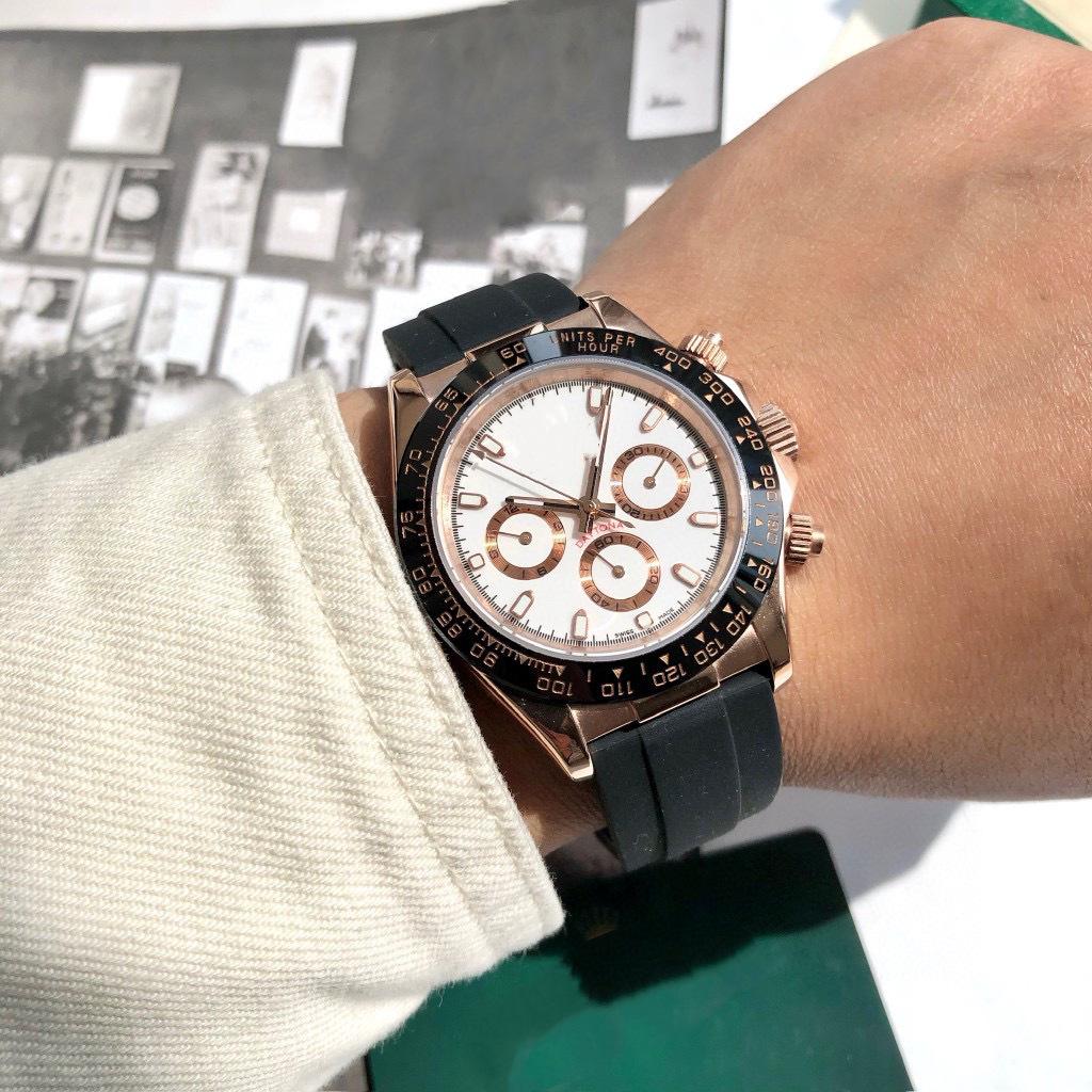 Мужские автоматические многофункциональные часы Laojia Ice Blue Panda Daytona