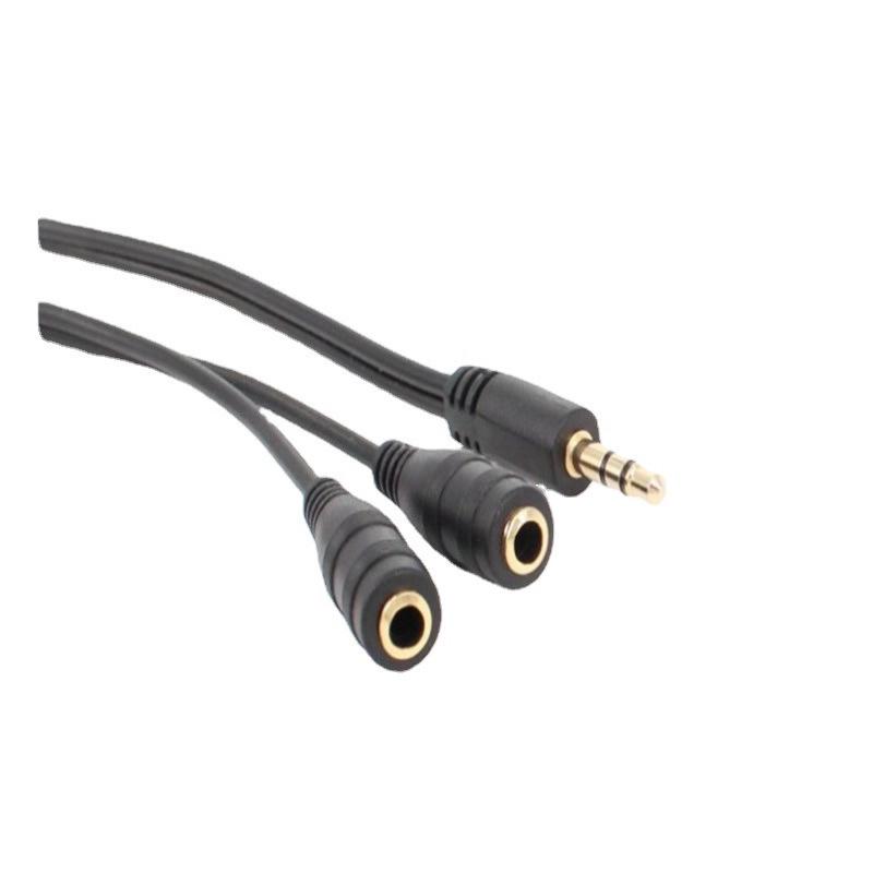 3.5mm Audio Splitter Cable: 1 Male To 2 Female Dual Headphone Extension