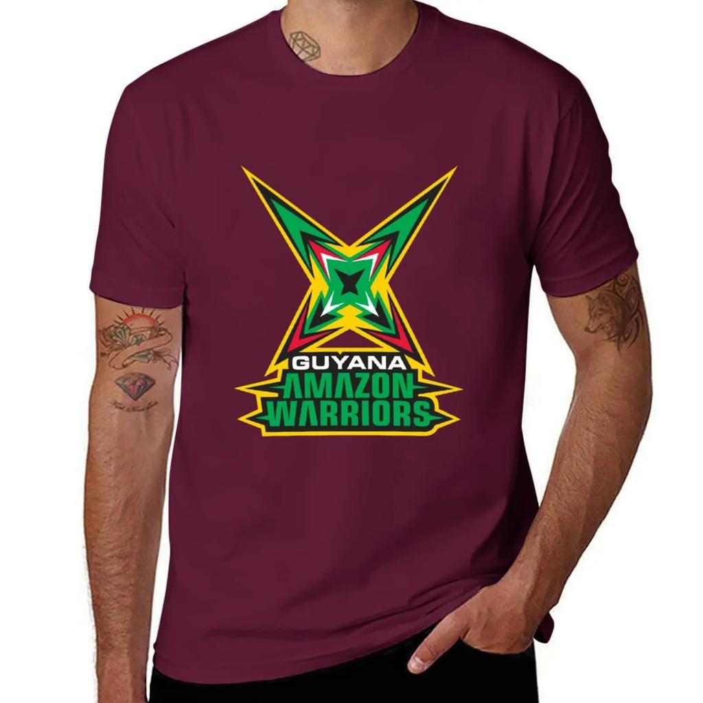 Футболка Guyana Amazon Warriors черные однотонные футболки аниме милые топы рубашки футболка с принтом мужские