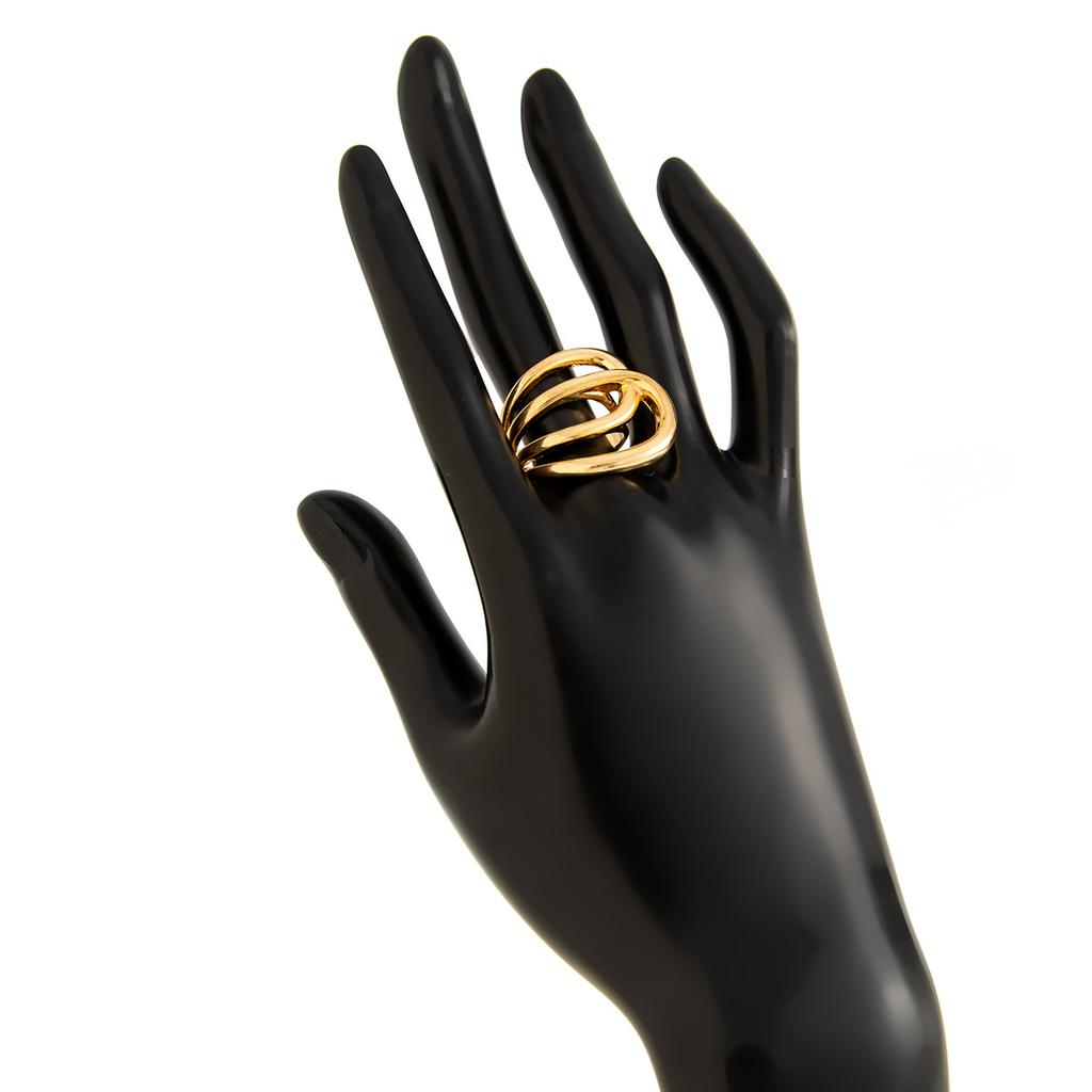 Fashion Irregular Circle Metal Ring Ins Personality Senior Sense Zinc Alloy Snake Hand Ring Ring Daily Commuting Glossy Light Luxury Women's Ring