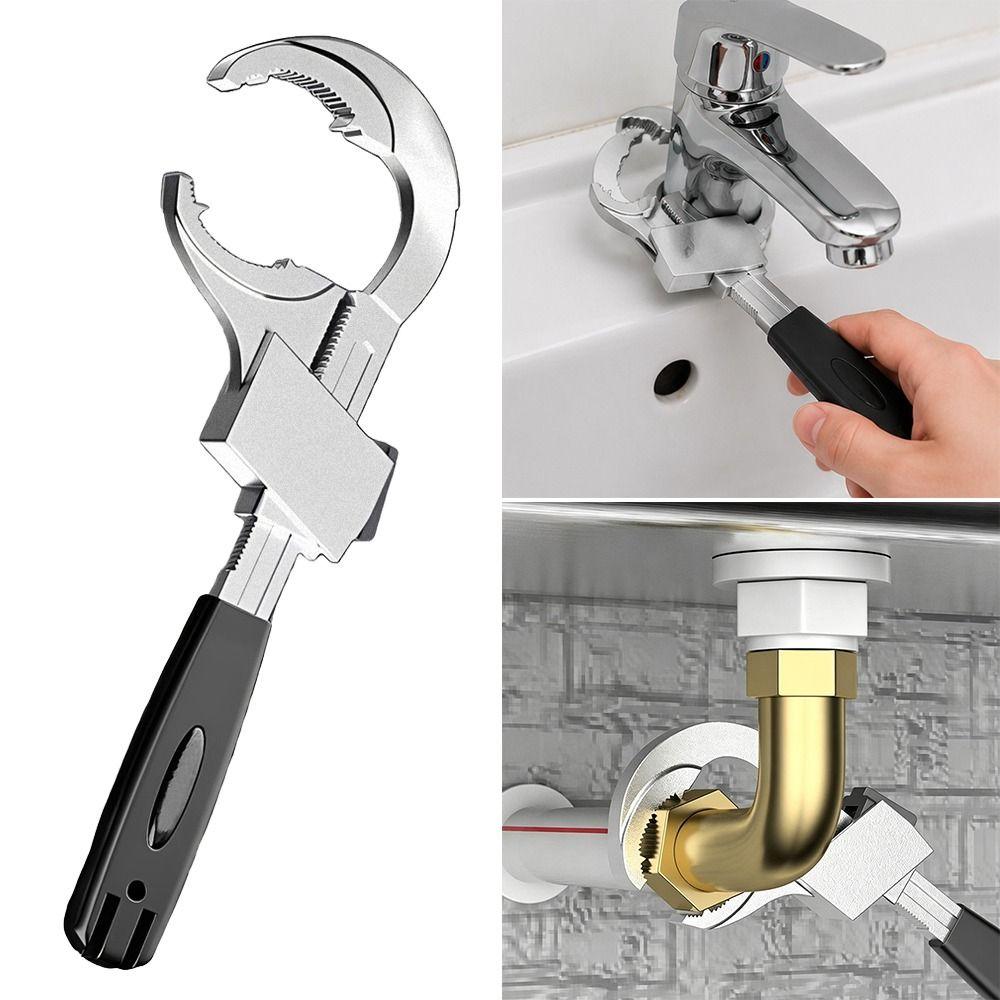 Aluminium Alloy Adjustable Wrench Adjustable Design Bathroom Wrench Sink Spanner Bathroom Repair