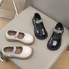 Princess Shoes for Girls New Fashion Korean Style Square Mouth Shoes Girls Single-Layer Shoes Performance British Children's Small Leather Shoes