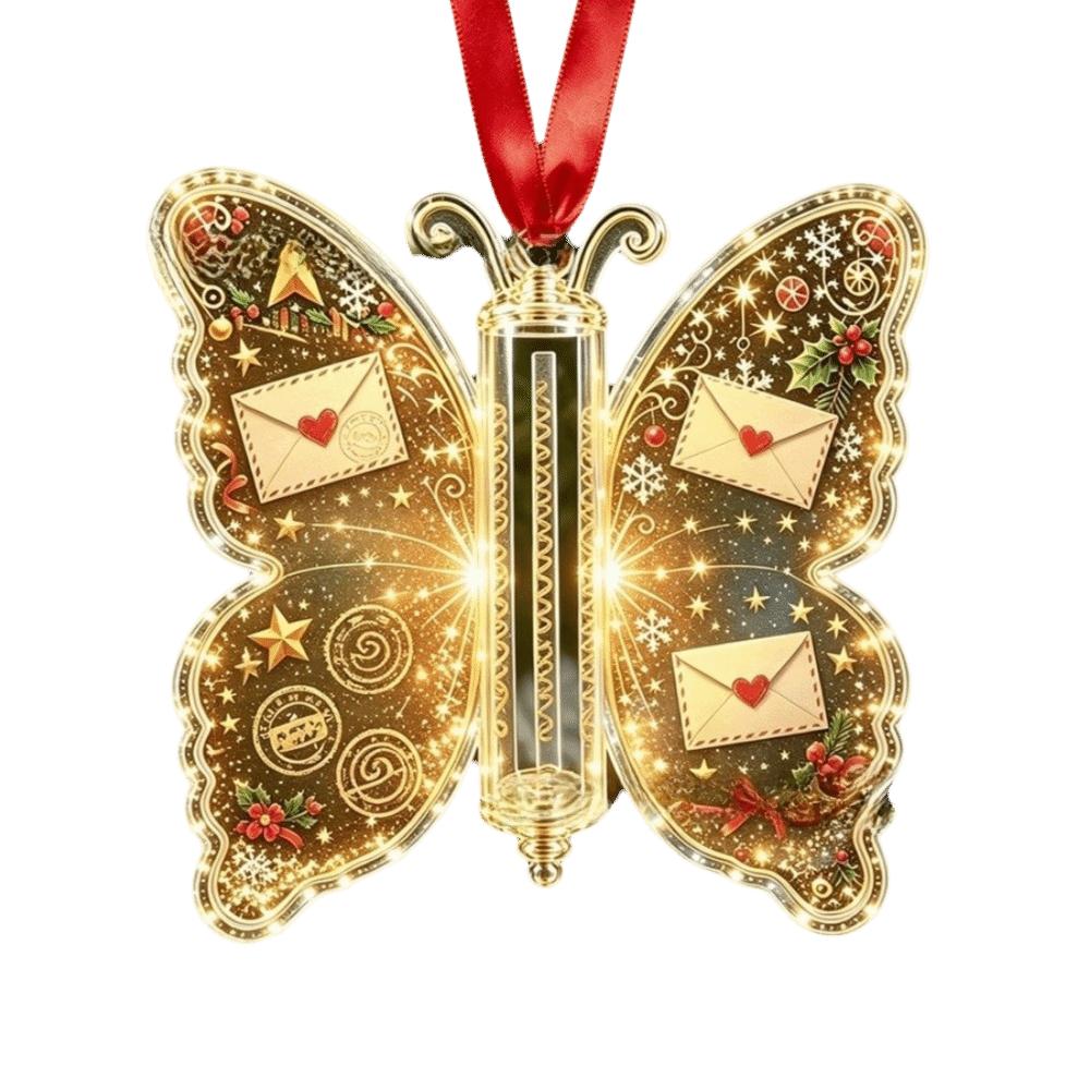 Santa Claus Christmas Tree Ornaments Snowman Butterfly Hanging Decorations Tree Top Decoration