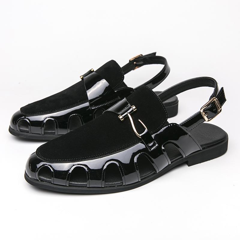 Men's Shoes Summer Casual Leather Sandals Brogue Shoes Yuppie British Style Business Shoes Sandals New