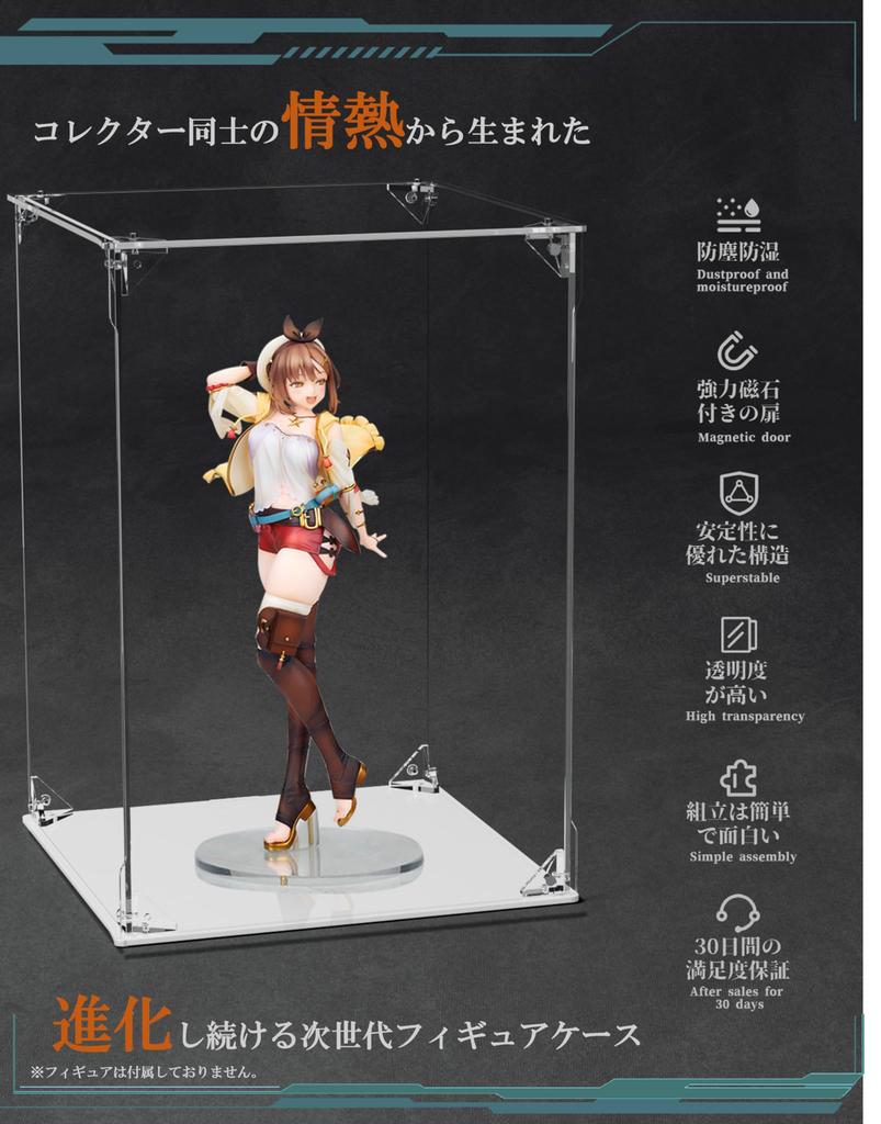 COOLTAKU Фигурка УФ Магнитный Магнитный Передняя Коллекция Больше Собрано Акриловая Подставка Ткань для Чистки Пятен Хранение Фигурок 25 x Глубина 25 x Высота Белый