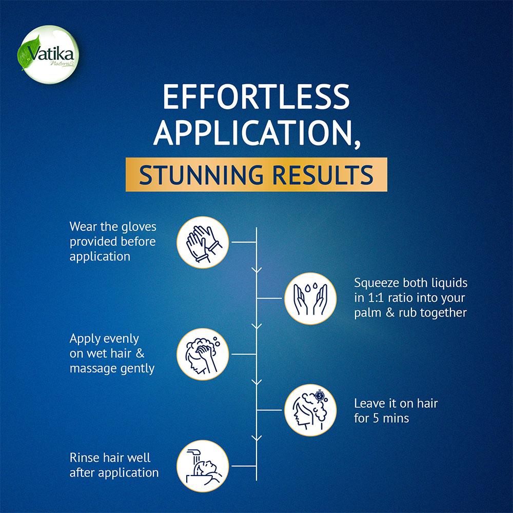 Instant Henna Shampoo Hair Color - Dark Brown Vatika Naturals 2 Pcs