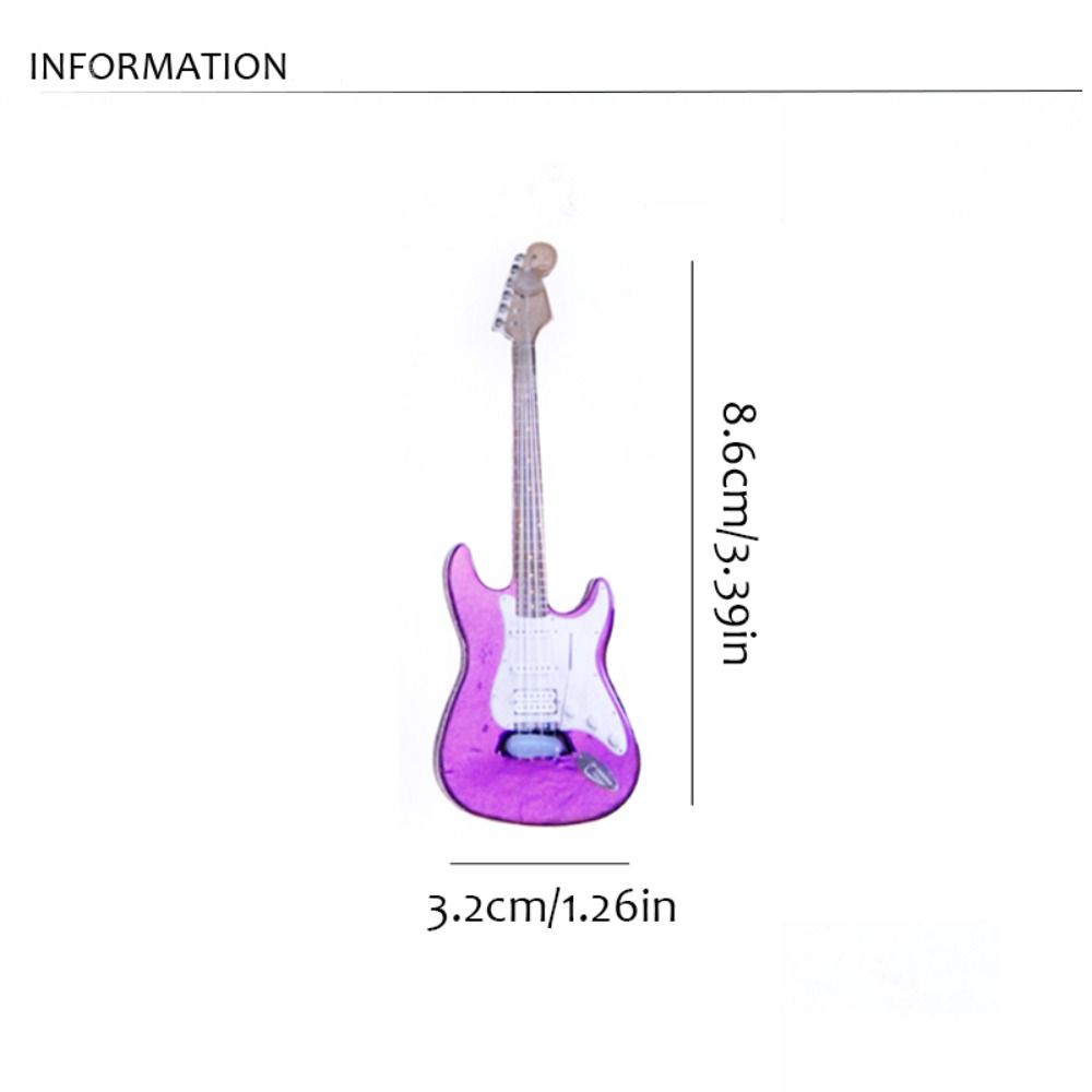 Doll House Accessories 1:6/1:12 Dollhouse Furniture Miniature Wooden Guitar  Kids/Children/Toddler