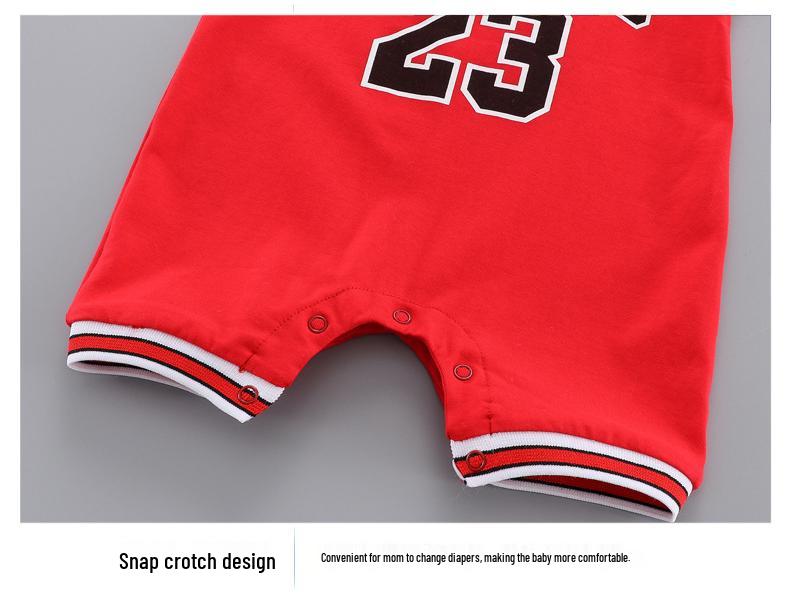 Летний комбинезон-боди для малыша без рукавов для баскетбола - боди для ползания для новорожденного мальчика