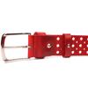 Ремень женский с перфорацией из натуральной кожи GRANDE PELLE Leather Belt 21477 Красный
