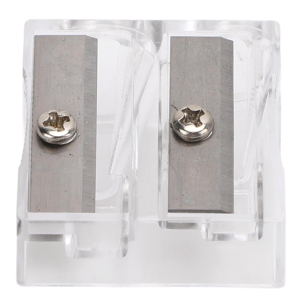 100 Pieces Manual Pencil Sharpener with Double Holes Carbon Steel Edges Handheld Sharpening Tool for