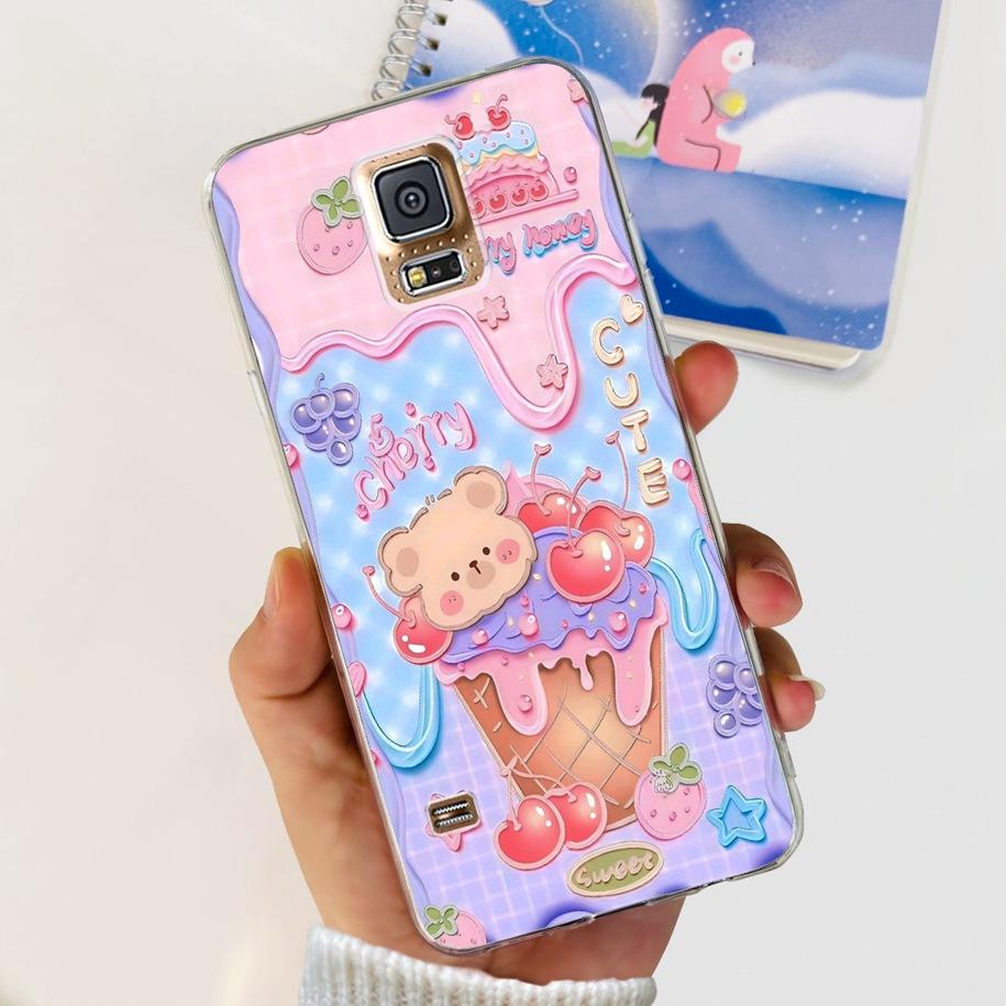 Чехол для Samsung Galaxy S5 G900F G900I i9600 S 5 Задняя крышка Крутой Рисованный Мягкий Силикон Прозрачный Чехол для Телефона Для Samsung S5 Neo Coque