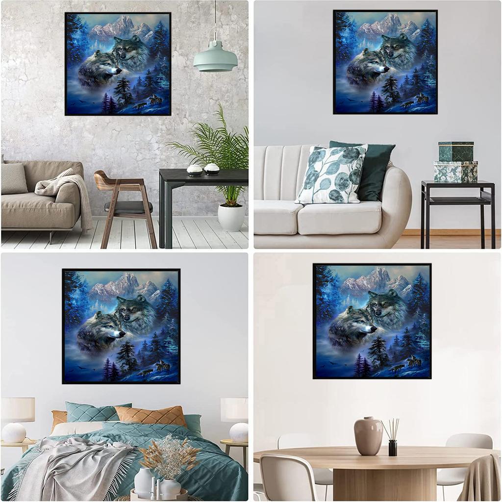 DIY алмазная живопись два волка набор для вышивки крестом мозаика искусство алмазная живопись полный круг/квадратный алмаз украшение дома