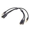 Cable 3.5mm Female Headphone Jack Y Splitter Cable 1 Male to 2 Female Cable Converter AUX Cable