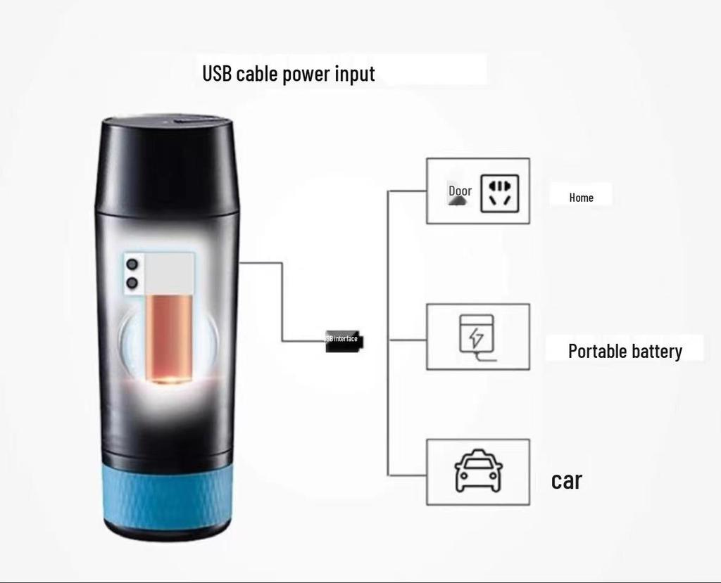 Портативная беспроводная электрическая кофеварка с логотипом - Автоматическая капсульная эспрессо для путешествий и домашнего использования