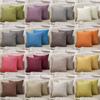 Solid Color Linen Sofa Pillow Cushion, Living Room Pillow Headboard, Large Backrest Pillowcase With Core