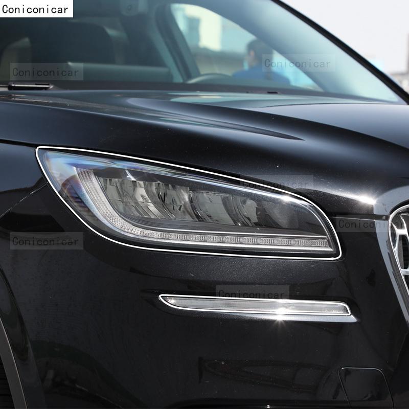 For LINCOLN Corsair 2019-2024 Car Headlight Transparent TPU Protective Cover Film Front Light Tint Change Color Sticker
