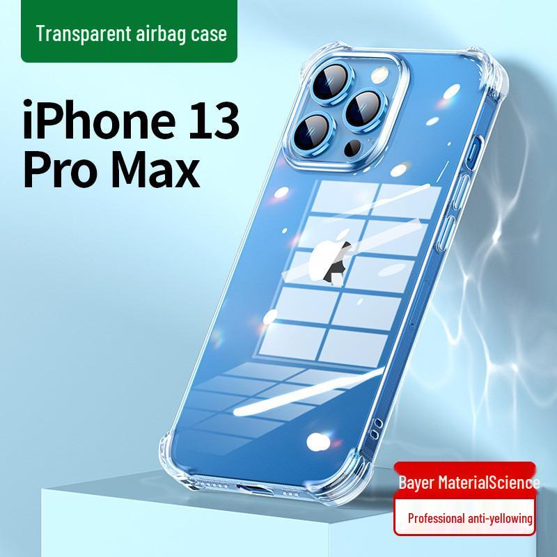 Прозрачный противоударный чехол-подушка безопасности для iPhone 12/13/14 Pro/15/16 Pro Max/17