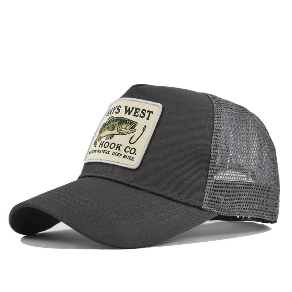 High Quality Outdoor Fishing Snapback Embroidery Design Mesh Hat Fishing Trips