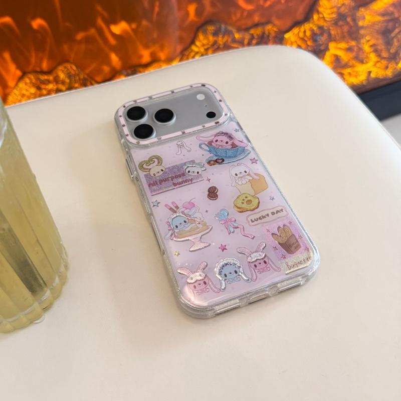 Kawaii Cartoon Rabbit Ice cream Phone Case For iPhone 17 Pro 16 14 15 Pro Max Protective Cover Cute Cases For Apple iPhone 16Pro