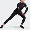 adidas Куртка с воротником-стойкой и принтом в полоску с логотипом, женская верхняя одежда, черная GC6642