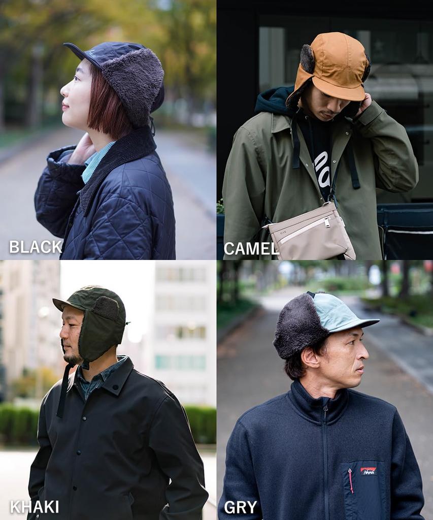 nakota Rokuyon Cloth Flight Cap with Ear Large Sizes for Men and Lightweight Water Perfect for Snowboarding and Cute and L Size Circumference Khaki