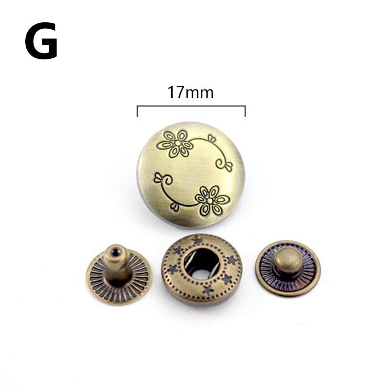 10 комплектов кожаных кнопок для рукоделия, застежек, медных кнопок, швейных аксессуаров для одежды своими руками
