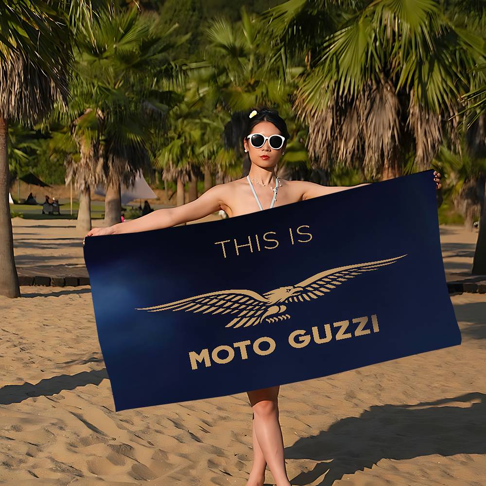 Moto G-Guzzi Motorcycle Logo Big Microfiber Beach Towels Quick Dry Towel Sand Beach Towels Pool Towel for Travel Swim Pool Yoga