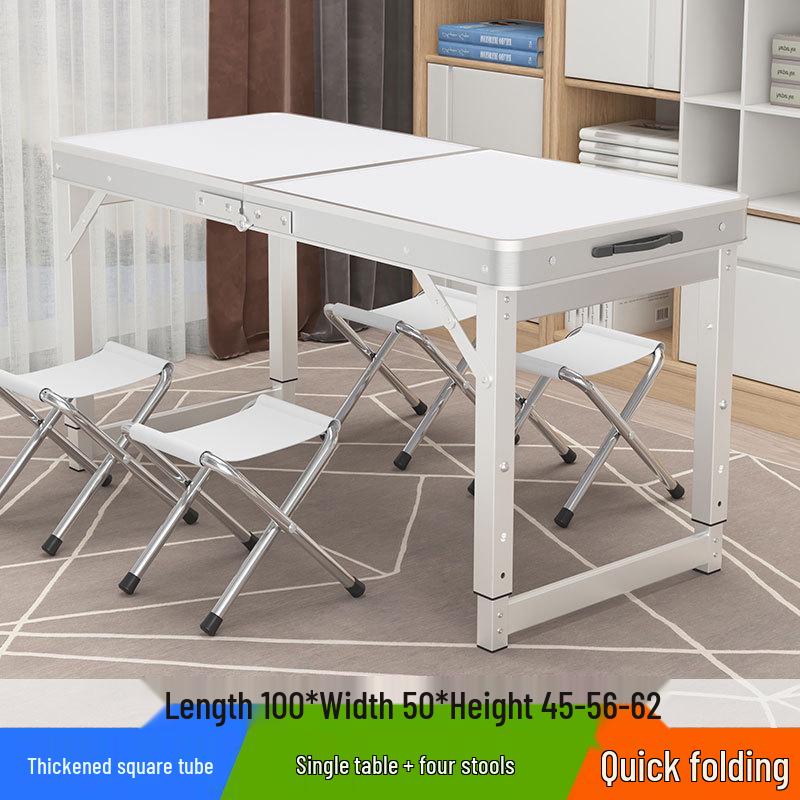 Портативный складной алюминиевый стол и стулья для кемпинга для использования на открытом воздухе, на ночном рынке и на пикнике