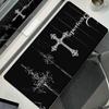 Черно-белый Киберсигилизм Коврик для стола Готический Меч Искусство Коврик для мыши Офисный Резиновый Коврик для мыши XXL Аксессуары для игрового стола Игровые Коврики для клавиатуры