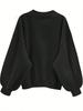  Arrival Women's Pullover Sweatshirt V-Neck Korean Fashion Loose Fit Casual Crew Neck Multi-Color Tops