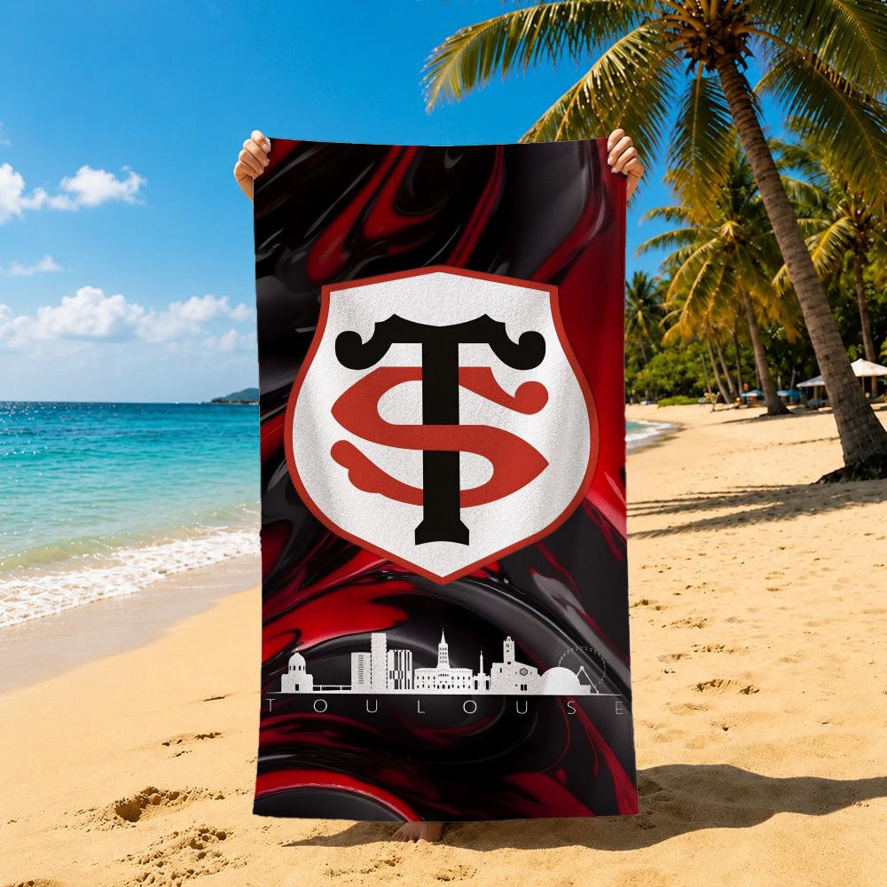 Rugby Club S-Stade Toulousain Towel Towel beach towel, quick drying absorbent bath towel for Swim,Gym,Camping,Outdoor hot