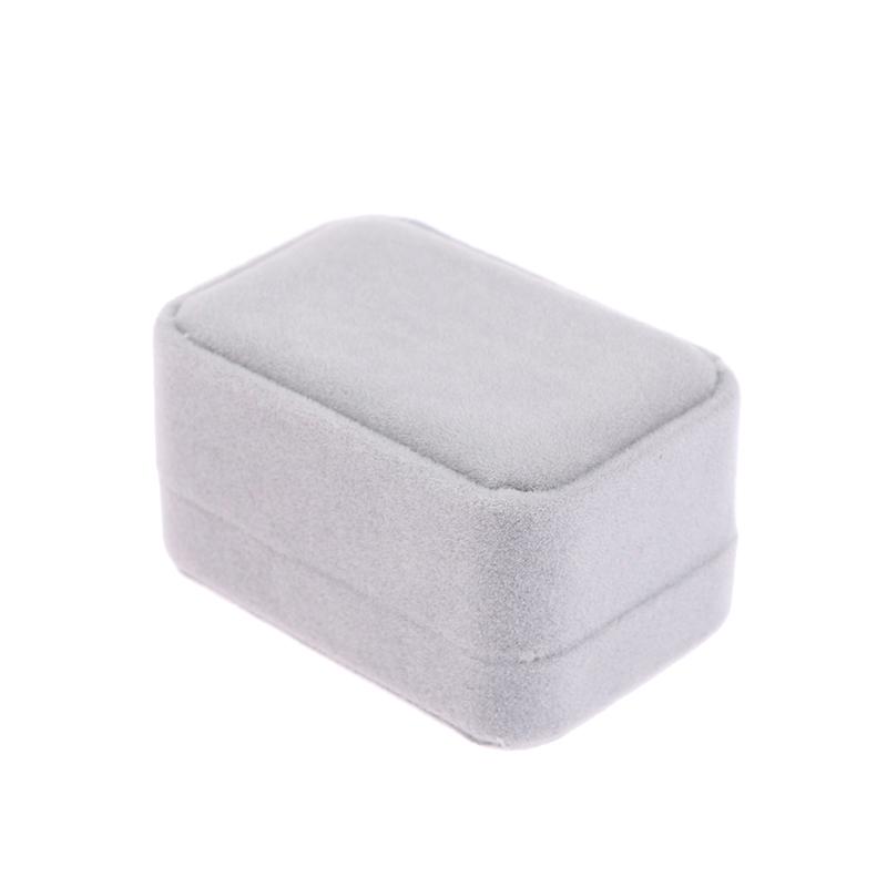 Квадратная бархатная коробка для пар с двойным кольцом, органайзер для хранения ювелирных изделий, подарочная коробка