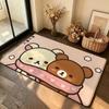 Cartoon-N-rIlakkumas Kawaii Carpet Bathroom Anti-slip Mat Door Mat Home Decoration Mat Entrance Door Mat Scratch-resistant Door