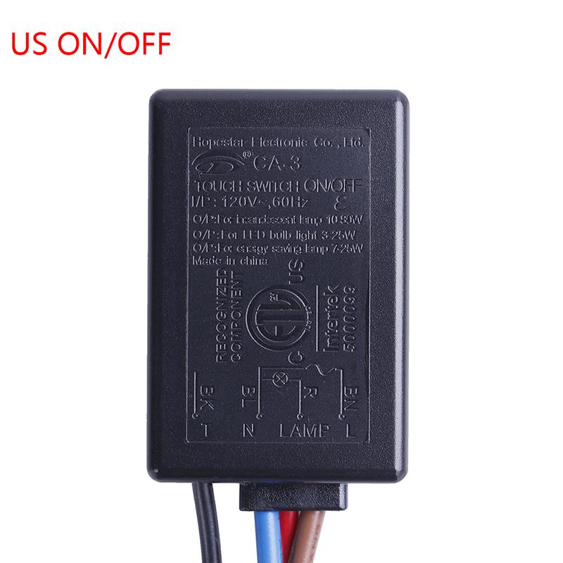 США/ЕС 0,3А/0,8А LD-600S Встроенный 3-позиционный сенсорный диммер-выключатель США ЕС 220В-240В 20Вт-150Вт