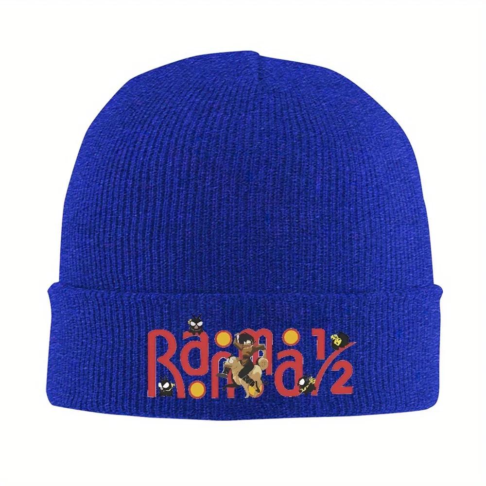 pc Ranma Pchan Pigs Bonnet Hats Knit Hat Unisex Women Unisex Hip Hop Elastic Beanie Hats Winter Kpop Printed Cap