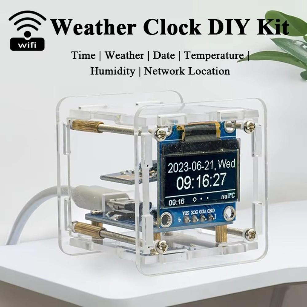 Time Temperature Humidity Digital Clock Kits DIY Clock Soldering Kit Learning Education