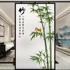 Chinese Ink Bamboo Orchid Flower Painting Glass Film Privacy Windows Film Static Cling Home Decor Stained Window Stickers