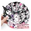 Наклейка Kuromi 50 симпатичных водонепроницаемых наклеек с фирменной печатью Kuromi, подходящих для набора, деталей, наклеек, упаковки, чемодана, автомобилей, мотоциклов, шлемов,