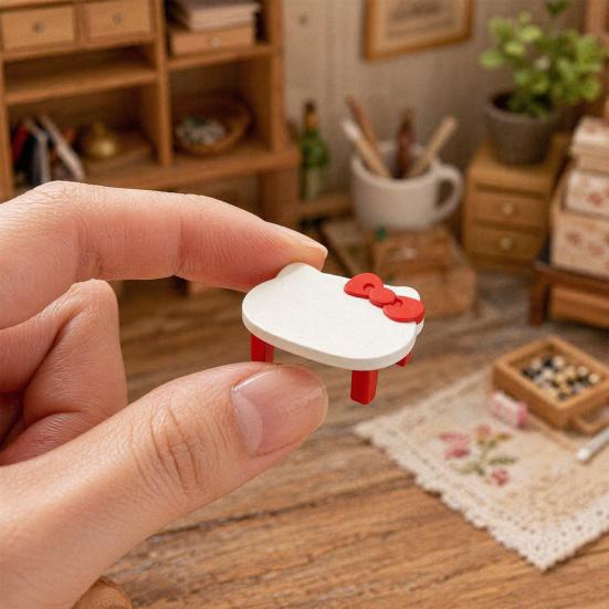 Миниатюрный стол, 1:Крошечная мебель масштаба 1:12 для DIY-комнаты, Микро-декор для сцены из смолы, Аксессуар для игры