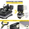Heat Press Machine 15 x 15 Inch 8 In 1 Heat Press 1000W Sublimation Machine 360° Rotation Swing Away Heat Press 8 In 1 Shirt Printing Machine